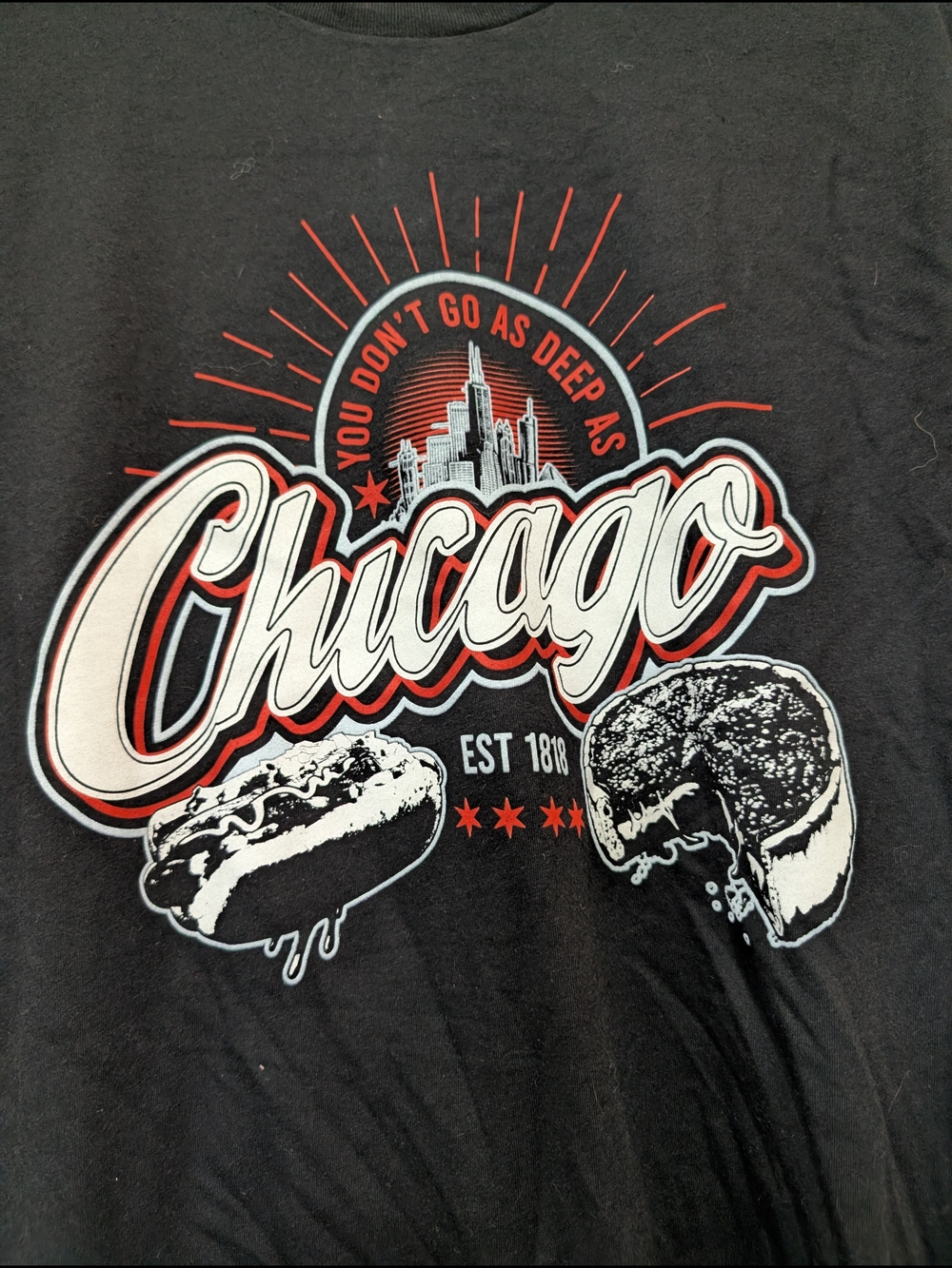 Grunt Style "Deep Dish Chicago" Graphic Tee | Black | Size M | NWT